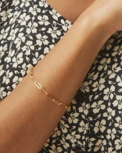 Kendra Scott Large Paperclip Chain Bracelet In 18k Gold Vermeil -Demi-Fine Jewelry Shop 0009 kendra scott large paperclip chain bracelet