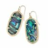 Kendra Scott Elle Gold Drop Earrings In Abalone Shell