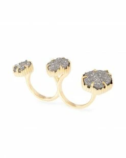 Kendra Scott Naomi Gold Double Ring In Platinum Drusy -Demi-Fine Jewelry Shop 842177087213 01 default lg