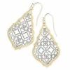 Kendra Scott Addie Gold Drop Earrings In Silver Filigree Mix