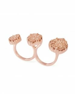 Kendra Scott Naomi Rose Gold Double Ring In Rose Gold Drusy -Demi-Fine Jewelry Shop 842177129838 01 default lg
