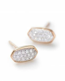 Kendra Scott Amelee Earrings In Pave Diamond And 14k Rose Gold -Demi-Fine Jewelry Shop 842177137581 2 default lg