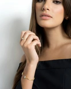 Kendra Scott Isa Ring In Pave Diamond And 14k Yellow Gold -Demi-Fine Jewelry Shop ISAYLWGLD 1 default lg