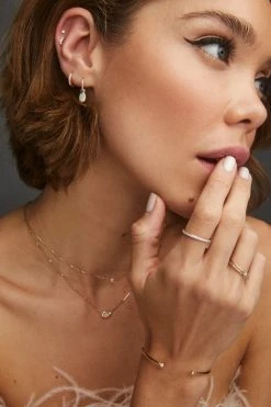 Kendra Scott Orion Mini 14k Yellow Gold Single Stud Earring In White Diamond -Demi-Fine Jewelry Shop KS21 FINE 1388