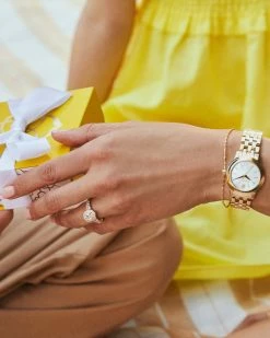 Kendra Scott Alex Gold Tone Stainless Steel 28mm Watch In Ivory Mother-of-Pearl 7 Kendra Scott Alex Gold Tone Stainless Steel 28mm Watch In Ivory Mother-of-Pearl -Demi-Fine Jewelry Shop Kendra Scott Alex 28mm Watch Ivory Mop Gold 00