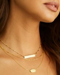 Kendra Scott Allison Pendant Necklace In 18k Yellow Gold Vermeil -Demi-Fine Jewelry Shop Kendra Scott Allison Pendant Necklace Gold Vermeil 01