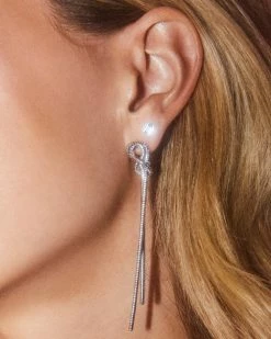 Kendra Scott Annie Linear Earrings In Silver -Demi-Fine Jewelry Shop Kendra Scott Annie Linear Earring Rhodium 00