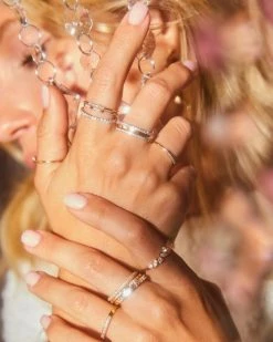 Kendra Scott Becca 14k Yellow Gold Band Ring In White Diamond -Demi-Fine Jewelry Shop Kendra Scott Becca Band Ring Yellow Gold 00