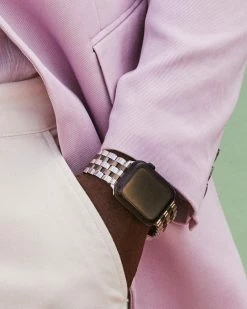 Kendra Scott Beck 5 Link Watch Band In Two Tone Gunmetal Stainless Steel -Demi-Fine Jewelry Shop Kendra Scott Beck Link Watch Gunmetal Stainless Steel 00