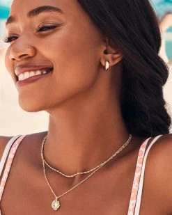 Kendra Scott Brielle Multi Strand Necklace In Gold -Demi-Fine Jewelry Shop Kendra Scott Brielle Multi Strand Necklace Gold 00 1