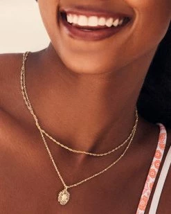 Kendra Scott Brielle Multi Strand Necklace In Gold -Demi-Fine Jewelry Shop Kendra Scott Brielle Multi Strand Necklace Gold 01