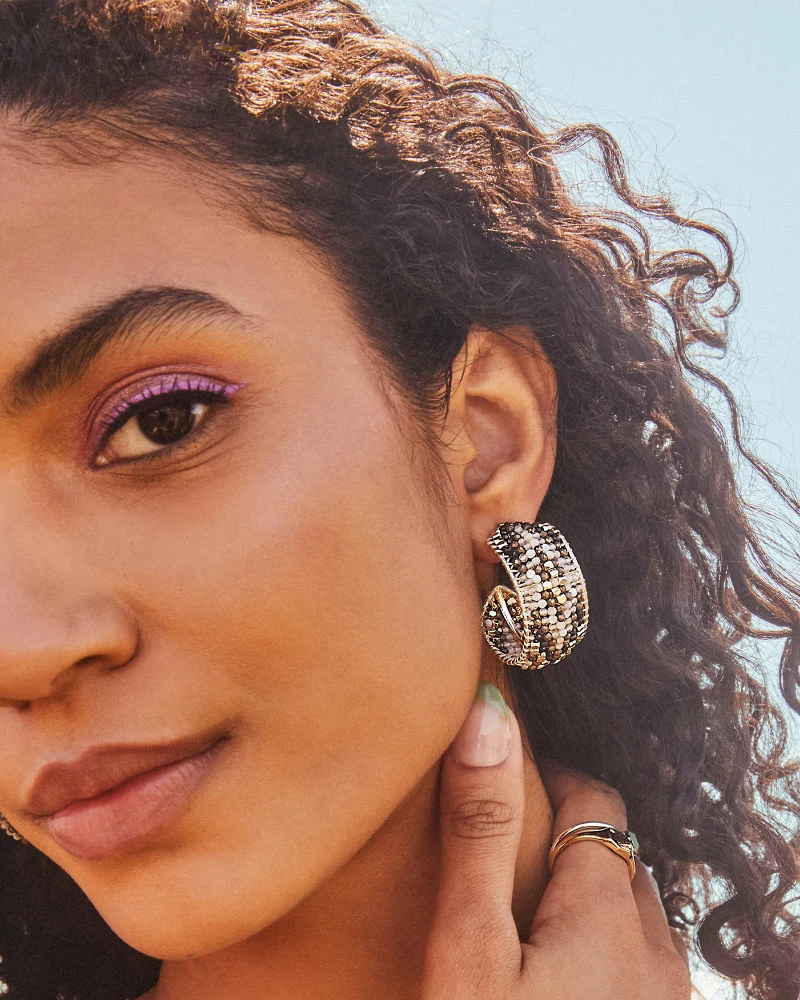 Kendra Scott Britt Gold Hoop Earrings In Neutral Mix 2 Kendra Scott Britt Gold Hoop Earrings In Neutral Mix - Image 2