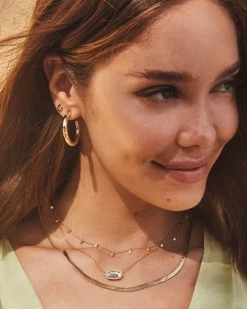 Kendra Scott Colette Hoop Earrings In Gold -Demi-Fine Jewelry Shop Kendra Scott Colette Hoop Earring Gold 00