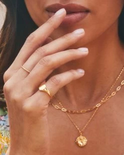 Kendra Scott Davis Signet Ring In 18k Gold Vermeil 7 Kendra Scott Davis Signet Ring In 18k Gold Vermeil -Demi-Fine Jewelry Shop Kendra Scott Davis Signet Pinky Ring Size Gold Vermeil 00