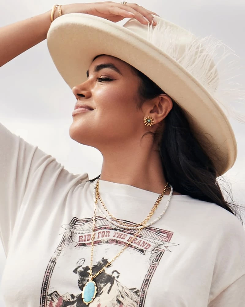 Kendra Scott Ember Gold Strand Necklace In White Howlite 3 Kendra Scott Ember Gold Strand Necklace In White Howlite - Image 3