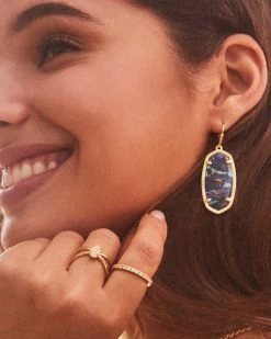 Kendra Scott Emilie Gold Double Band Ring In Iridescent Drusy -Demi-Fine Jewelry Shop Kendra Scott Emilie Band Ring Iridescent Drusy Gold 01