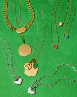 Kendra Scott Heart Padlock Pendant Necklace In Sterling Silver -Demi-Fine Jewelry Shop Kendra Scott Heart Padlock Chain Neckalce Sterling Silver 00