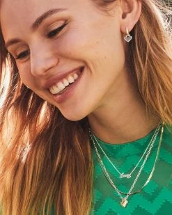 Kendra Scott Heart Padlock Pendant Necklace In Sterling Silver -Demi-Fine Jewelry Shop Kendra Scott Heart Padlock Chain Necklace Sterling Silver 01