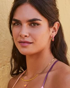 Kendra Scott Herringbone Chain Necklace In 18k Gold Vermeil -Demi-Fine Jewelry Shop Kendra Scott Herringbone Chain Necklace Gold Vermeil 00 1