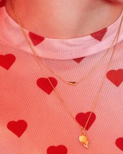 Kendra Scott Letter A Inline Initial Necklace In 18k Gold Vermeil -Demi-Fine Jewelry Shop Kendra Scott Inline Letter Necklace A Gold Vermeil 01