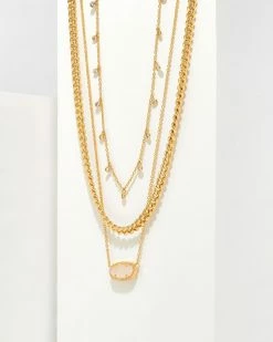 Kendra Scott Elisa Necklace Layering Set In Iridescent Drusy