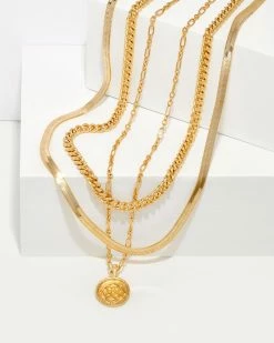 Kendra Scott Dira Coin Necklace Layering Set In Gold