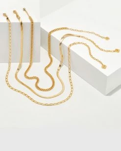 Kendra Scott Set Of 3 Chain Necklace Layering Set In Gold