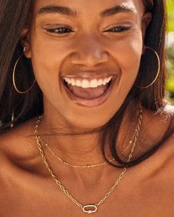 Kendra Scott Keeley 50mm Hoop Earrings In 18k Gold Vermeil -Demi-Fine Jewelry Shop Kendra Scott Keeley Hoop Earring Gold 00