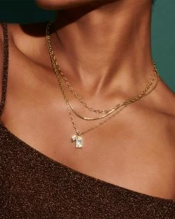 Kendra Scott Kinsley Gold Multi Strand Necklace In Ivory Mother-of-Pearl 7 Kendra Scott Kinsley Gold Multi Strand Necklace In Ivory Mother-of-Pearl -Demi-Fine Jewelry Shop Kendra Scott Kinsley Multi Strand Necklace Ivory MOP Gold 00