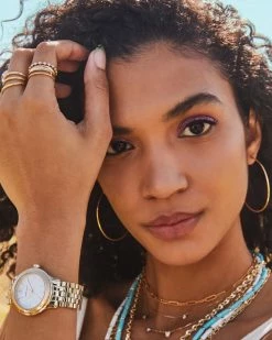 Kendra Scott Nicolette 14k Yellow Gold Band Ring In White Diamond -Demi-Fine Jewelry Shop Kendra Scott Nicolette Band Ring 14k yellow gold diamond 00