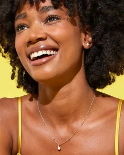 Kendra Scott Nola Gold Pendant Necklace In Iridescent Drusy -Demi-Fine Jewelry Shop Kendra Scott Nola Pendant Necklace Iridescent Drusy Gold 00