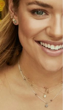 Kendra Scott Nola Gold Pendant Necklace In Iridescent Drusy -Demi-Fine Jewelry Shop Nola