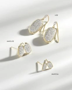 Kendra Scott Amelee Earrings In Pave Diamond And 14k Rose Gold -Demi-Fine Jewelry Shop earrings lee amelee marisa lg