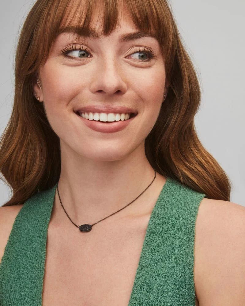 Kendra Scott Elisa Pendant Necklace In Black Drusy 2 Kendra Scott Elisa Pendant Necklace In Black Drusy - Image 2