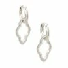 Kendra Scott Abbie Convertible Huggie Earrings In Silver