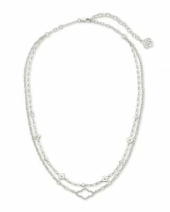 Kendra Scott Abbie Multi Strand Necklace In Silver -Demi-Fine Jewelry Shop kendra scott abbie multistrand necklace rhodium 00 lg