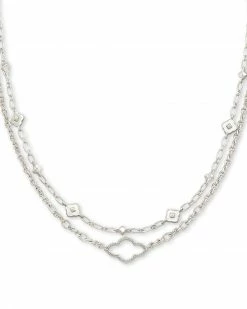 Kendra Scott Abbie Multi Strand Necklace In Silver