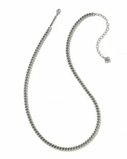 Kendra Scott Ace Chain Necklace In Vintage Silver