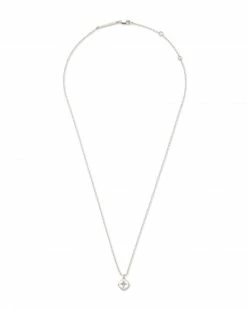 Kendra Scott Adanna Sterling Silver Pendant Necklace In White Diamond