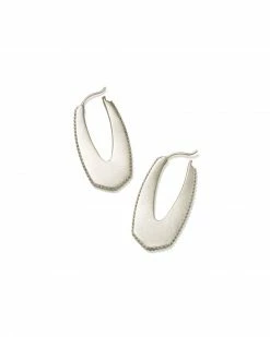 Kendra Scott Adeline Hoop Earrings In Silver