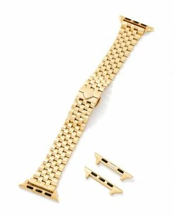 Kendra Scott Alex 5 Link Watch Band In Gold Tone Stainless Steel -Demi-Fine Jewelry Shop kendra scott alex 5 link watch band gold 01