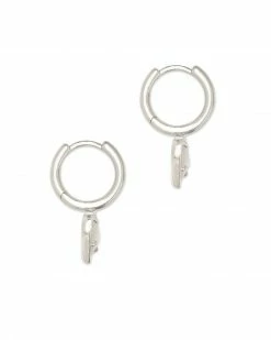 Kendra Scott Ari Heart Silver Huggie Earrings In Ivory Mother-of-Pearl -Demi-Fine Jewelry Shop kendra scott ari heart huggie earring rhodium ivory mother of pearl 01 lg