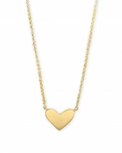 Kendra Scott Ari Heart Pendant Necklace In 18k Gold Vermeil