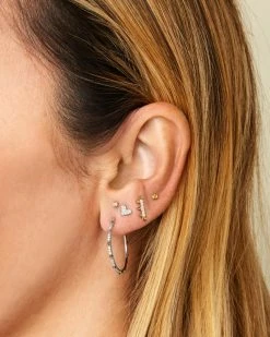 Kendra Scott Heart Mini 14k Yellow Gold Single Stud Earring In White Diamond -Demi-Fine Jewelry Shop kendra scott ari heart piercing stud gold diamond 03 lg