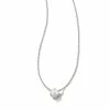 Kendra Scott Arya Silver Pendant Necklace In White Pearl