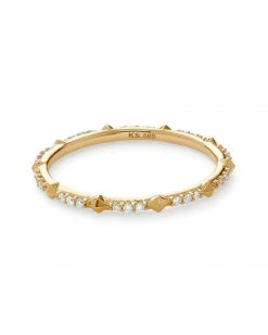 Kendra Scott Astrid 14k Yellow Gold Ring In White Diamond