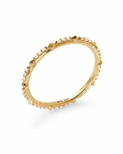 Kendra Scott Astrid 14k Yellow Gold Ring In White Diamond -Demi-Fine Jewelry Shop kendra scott astrid band ring 14K gold white diamond 01 lg