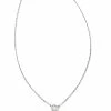 Kendra Scott Audrey 14k White Gold Pendant Necklace In White Diamond