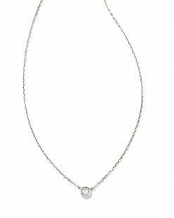 Kendra Scott Audrey 14k White Gold Pendant Necklace In White Diamond