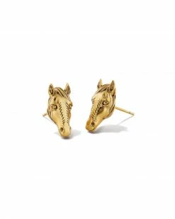 Kendra Scott Beau Stud Earrings In Vintage Gold